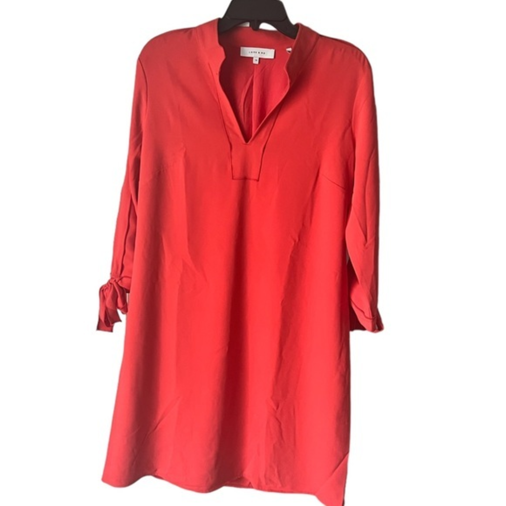 Lark &‎ Ro Pink Coral Tie Sleeve Dress size 14